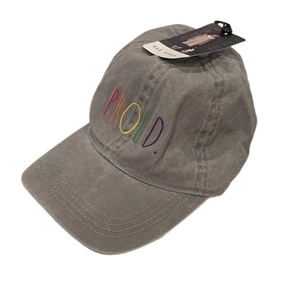 Rae Dunn PROUD Pride Gray Baseball Cap